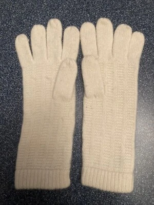 Damen Finger Strick-Handschuhe - Gr.S wollweiß - Bild 1 von 3