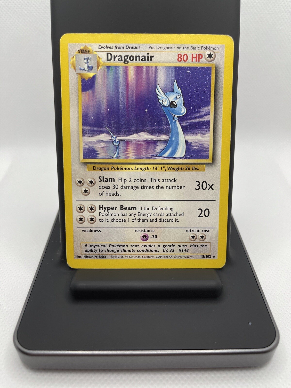 1999 Pokemon Base Set Unlimited Dragonair #18 LP
