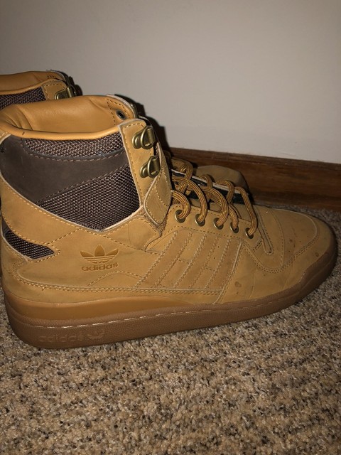 Size 9.5 - adidas Forum High OG Brown - AQ5519 for sale online | eBay