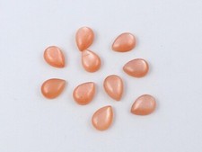 WHOLESALE NATURAL PEACH MOONSTONE CABOCHON PEAR SHAPE LOOSE GEMSTONE