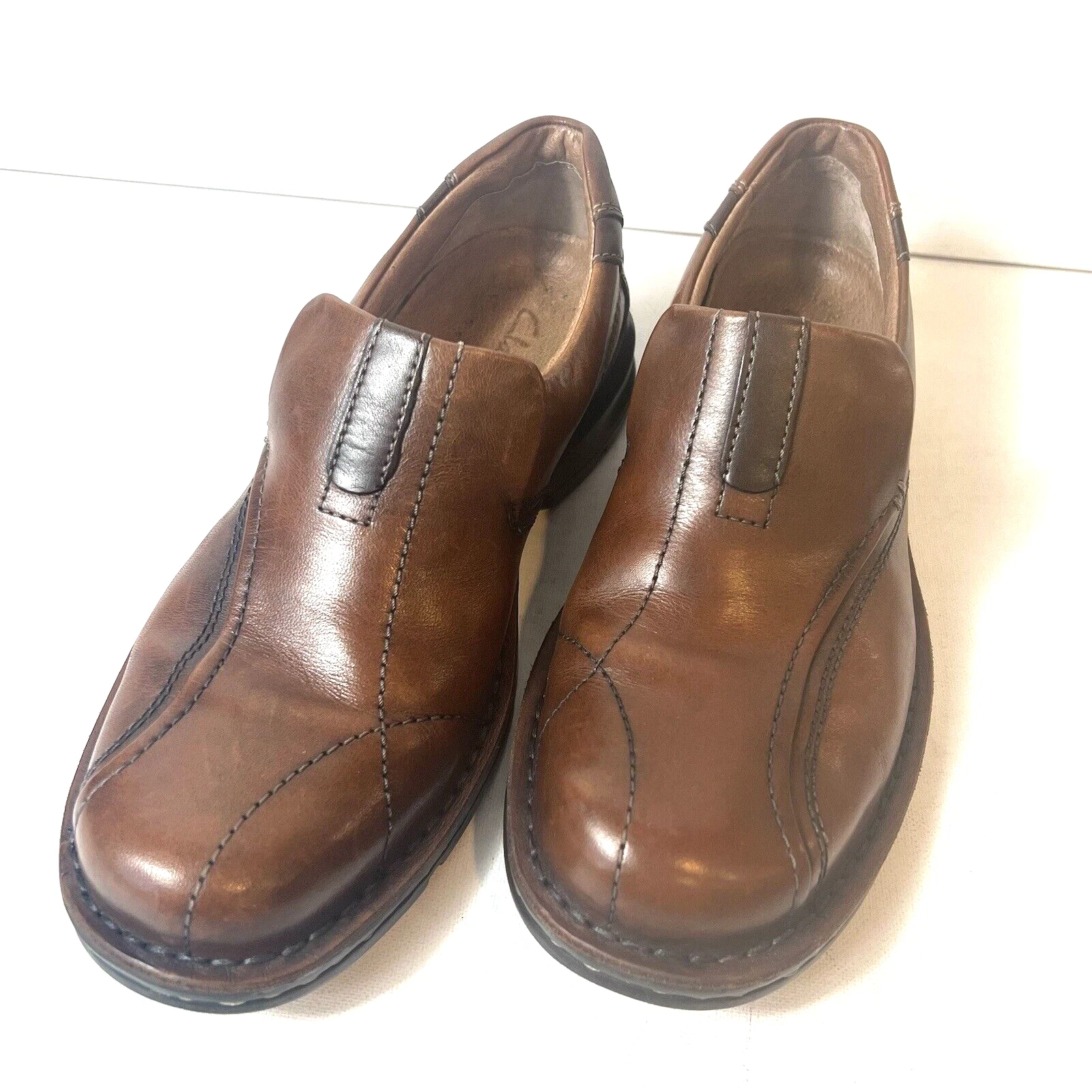Mocassino uomo Clarks 70846 Code pelle marrone slip on comodo casual taglia 7M scarpa