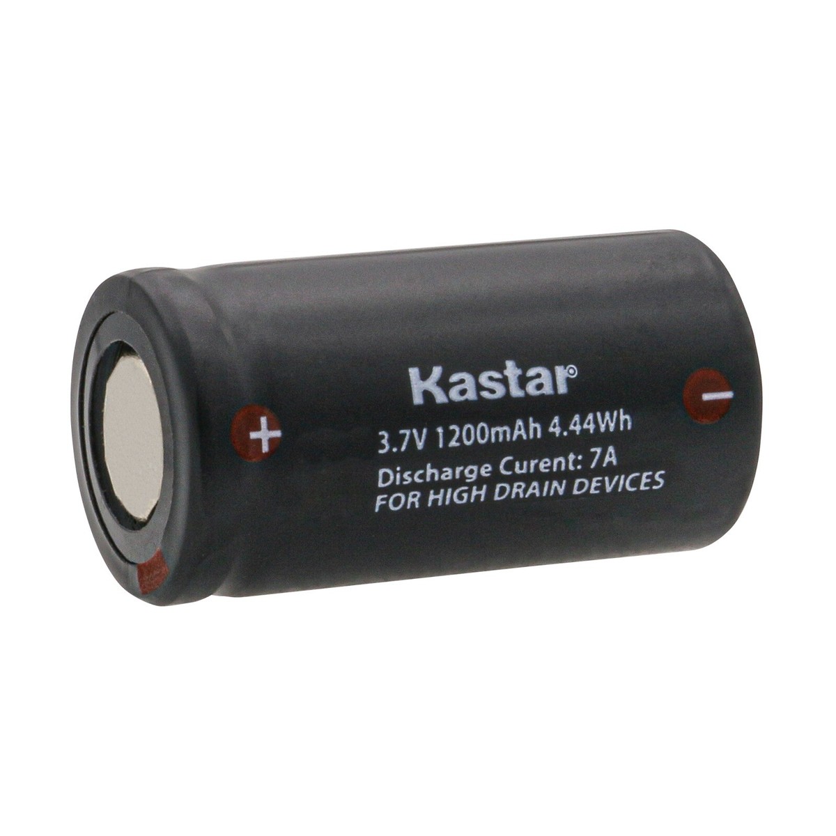 Kastar IMR18350 1200mAh 3.7V Li-ion Flat Top Battery – 7A Discharge – 2-Pack – High Drain-469440