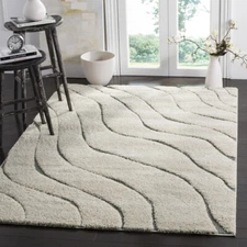 SAFAVIEH Florida Shag SG472-1180 Cream / Grey Rug