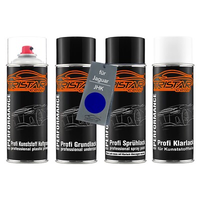 Autolack Spraydosen Set für Kunststoff für Jaguar JHK Caesium Blue Perl
