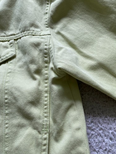 Talbots Women Denim Long Sleeve Pockets Jacket Yellow-Green Size S - Picture 3 of 9
