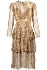 ZIMMERMANN PRINTED SILK MIDI DRESS UK 14