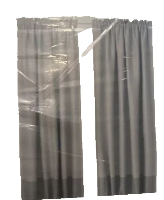 MARJUN Room Darkening Curtains 57x98" by IKEA  2 Panels Gray - Image 3 of 4