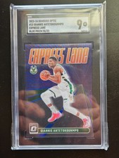 Giannis Antetokounmpo - 2023-24 Optic Express Lane Blue SN 55/85 Insert  - SGC 9
