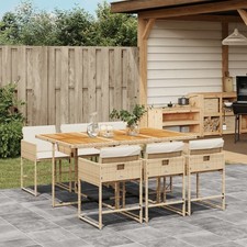 Gartenmöbel Essgruppe Sitzgruppe Gartengarnitur Essgarnitur Poly Rattan vidaXL