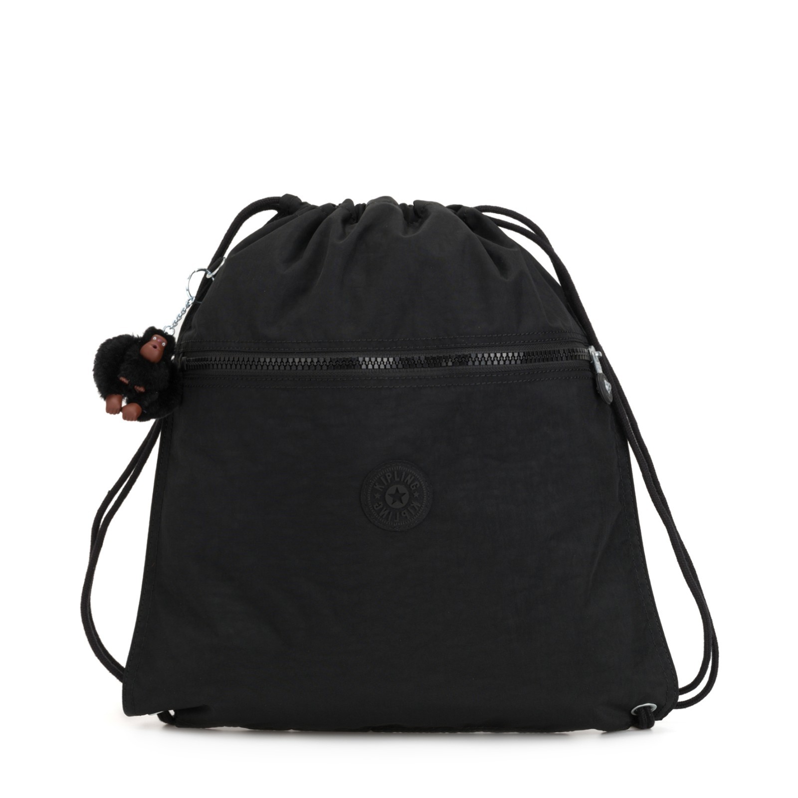 Kipling Women's Black Medium Drawstring Bag 100% Polyamide - Image 3