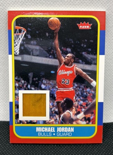 2007-08 Fleer Michael Jordan #RCF Game Used Floor Relic 1986 Rookie Design UNC