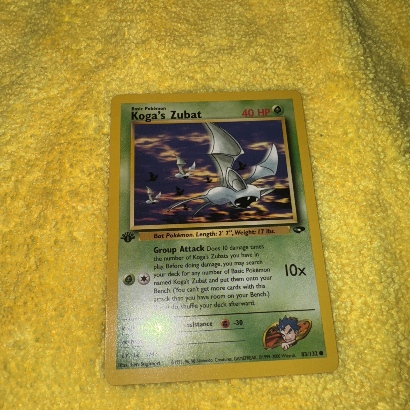 Pokemon - Koga's Zubat - Gym Challenge 83/132 1st Edition - Common - NM