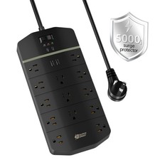 Power Strip,SUPERDANNY 5000 Joules Surge Protector with 13 AC Outlets 2 USB-A...