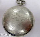 ANTIQUE ELGIN NATIONAL GRADE 288 MODEL 5 7j 18s POCKET WATCH 1928 CHRUCH SCENE