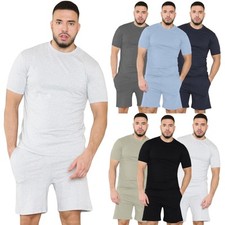 Mens Pyjamas T Shirt Shorts Set Nightwear Loungewear Short Sleeve Pjs Size S-XL