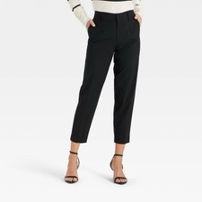 Women's Tapered Ankle Pants - a New Day Black 6 A22