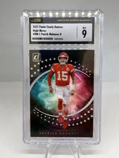 Patrick Mahomes 2021 Panini Clearly Donruss Night Moves SSP CSG 9 Mint Chiefs