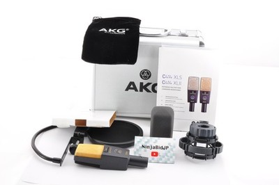 AKG C414 XLii XL2 Condenser Microphone 290868 With Case Shock Mount PF80 Working