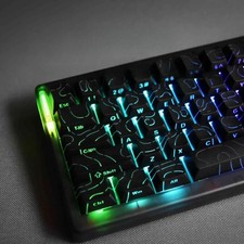 PBT Side Glow Keycap Set Mechanical Keyboard Customizer Caps