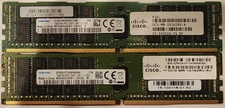 Lot Of 2 Samsung 16GB 2Rx4 PC4-2400T-RA1-11-DC0 SERVER RAM M393A2G40EB1-CRC0Q