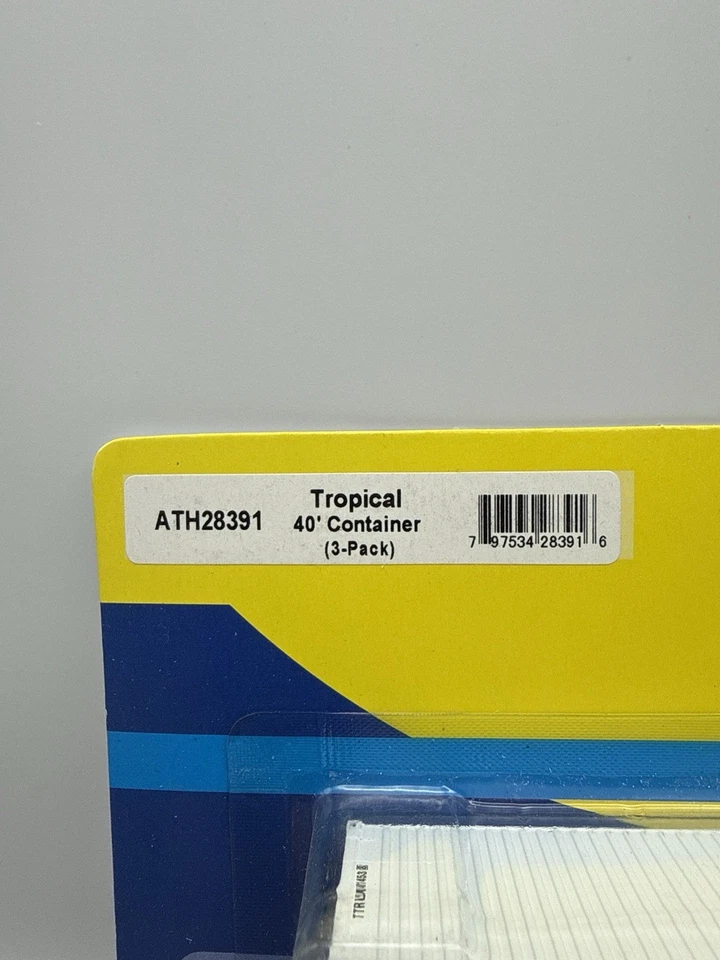HO Athearn Tropical 40' Container 3-Pack ATH28391 RTR Brand New - Image 2 of 2