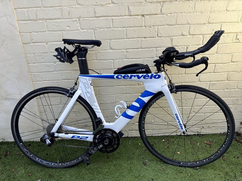 Cervelo P2 2015 54cm Triathlon TT Bike Ultegra Di2 Power2Max Power Meter