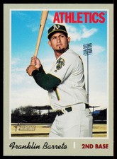 2019 Topps Heritage Franklin Barreto 714 Oakland Athletics Short Print SP