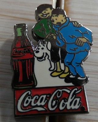 SCHÖNE PIN'S COMIC TINTIN ET MILOU DER BLAUE LOTUS PUB COCA COLA ROTE KARTUSCHE EGF