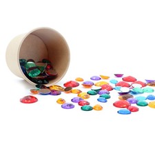 Grimms 100 Kleine Glitzersteine - Dekosteine Acry - Spielsteine Mandalas legen