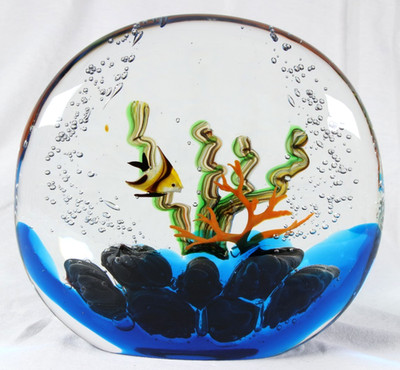 Murano Glas Skulptur Aquarium Fisch Muranoglas wie A. Barbini glass sculpture