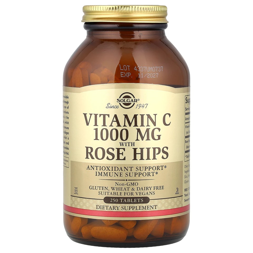 Vitamin C with Rose Hips, 250 Tablets