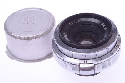   ZEISS 35MM 3.5 PLANAR LENS *MINTY* CONTAX IIA IIIA RANGE FINDER CAMERA W/ CAP