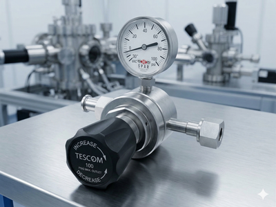 #ad #ad Tescom 44 3262 High Pressure Regulator 3500 PSI 316SS Span Gauge NOS $302.17