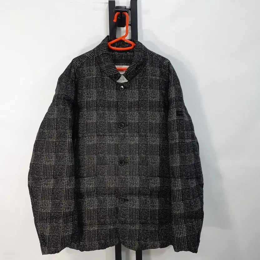 Lightweight Padding Check Wool-Like Blazer Down J… - image 10