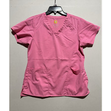 WonderWink Pro Women's Pink Scrub Set Solid Size S.P.P Medical Uniform
