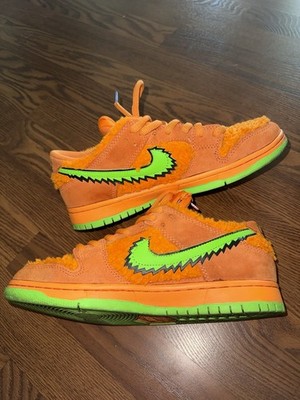 Nike Grateful Dead x Dunk SB Low Orange Bear Tennis Shoes Pre-owned M 8