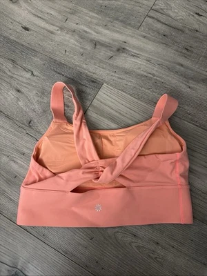 Athleta Warrior Longline Twist BH grün Gr. M Yoga Sport BH ärmellos - Bild 1 von 4