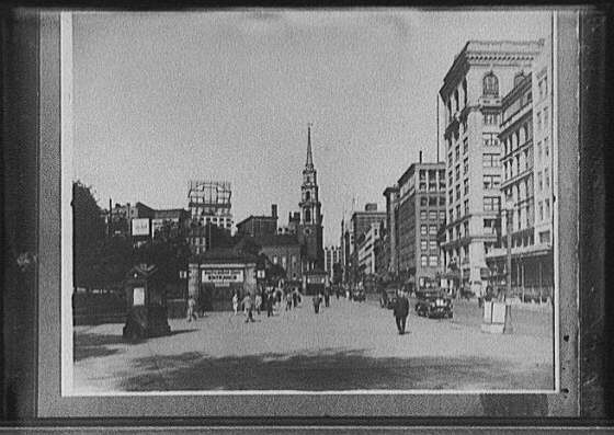 Photo:[Tremont Street and the mall, Boston Common, Boston, Mass.]