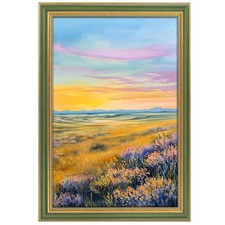 Space Art Deco 12x18 Picture Frame - Green Gold