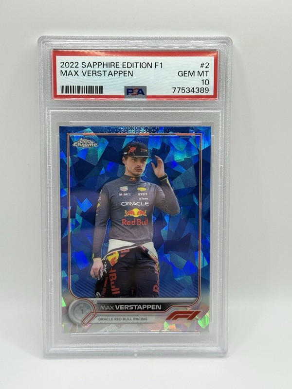 2022 Topps Chrome Formula 1 F1 Sapphire Max Verstappen #2 PSA 10 GEM MINT