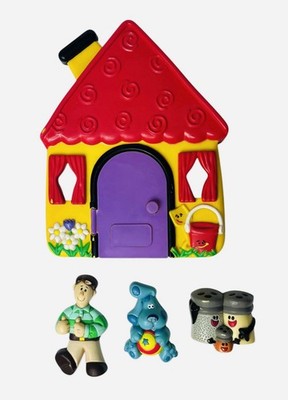 Vintage Blue's Clues Magnetic Playhouse and Magnet Set 1999 Tyco