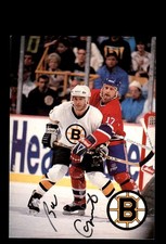 Signed Hockey Card Auto Bob Carpenter 1989-90 Sports Action Boston Bruins