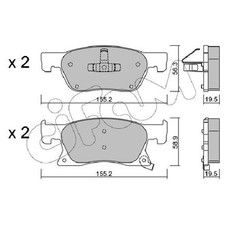 Satz Bremsbeläge 24325095 Bremsklötze vorne für Opel Astra K B16
