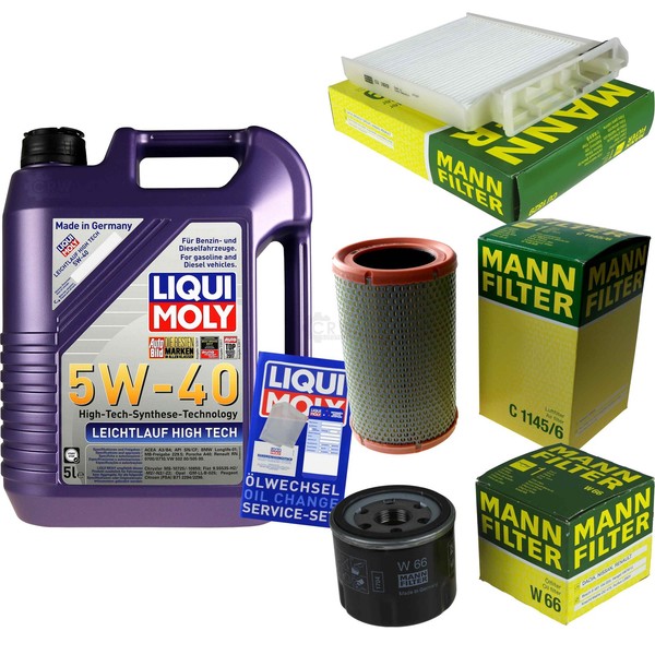Mann Inspektionspaket 5L Liqui Moly 5W-40 FüR Renault Twingo II 1.2-image
