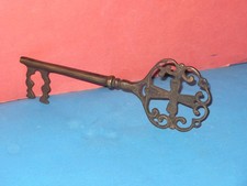Old large bronze key from an Orthodox Church, probably from the late 19th centur