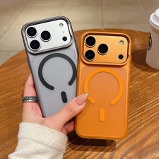 For iPhone 17 Pro Max Air 17 Frosted Case Shockproof Mag Safe Magnetic Cover