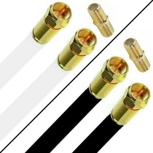 Fritz!Box Cable Router Anschlusskabel 8K Gold Gerade / Gerade + Verbinder