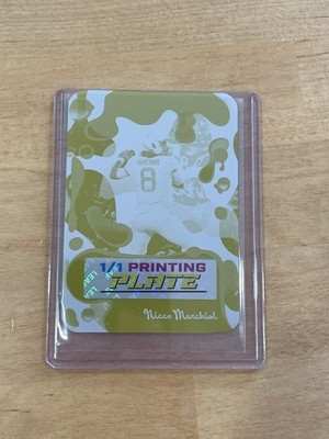 Nicco Marchiol 2025 Leaf Eclectic Football Signature Series 1/1 Printing Plate