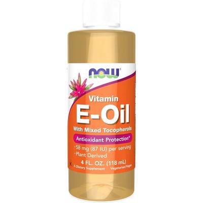 NOW Foods Vitamin E-Oil+Mixed Tocopherols,Antioxidant Protection,4FlOz
