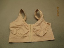 Amoena Size XL Womens Beige Unlined Wireless Front Closure Mastectomy Bra 11H